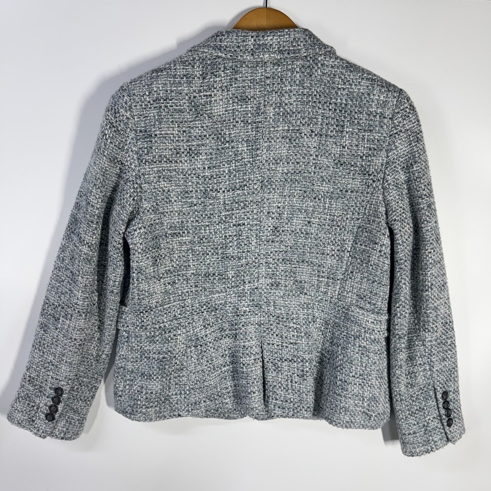 Talbots Tweed Blazer Women's 14P Petite Blue Lined Classic Casual Professional - Picture 7 of 8